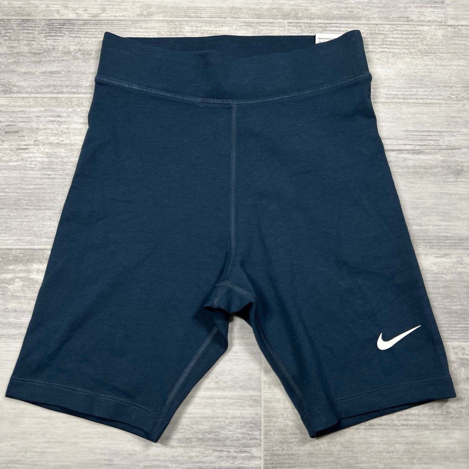 Nike Sportswear Women's High-Waisted 8" Blue Biker Shorts Dv7797-478 Small Nwt